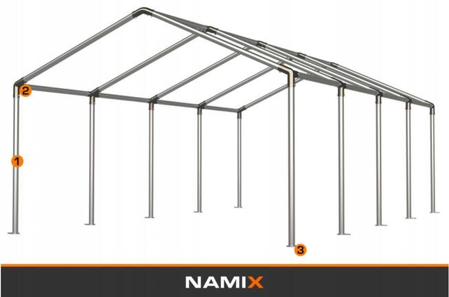 Namiot NAMIX BASIC 4x8 magazynowy RÓŻNE KOLORY