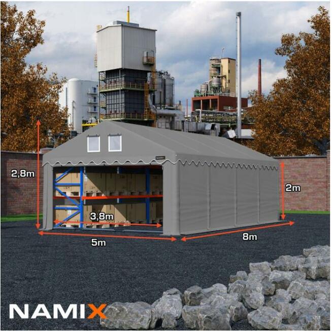 Namiot NAMIX ROYAL 5x8 magazynowy RÓŻNE KOLORY