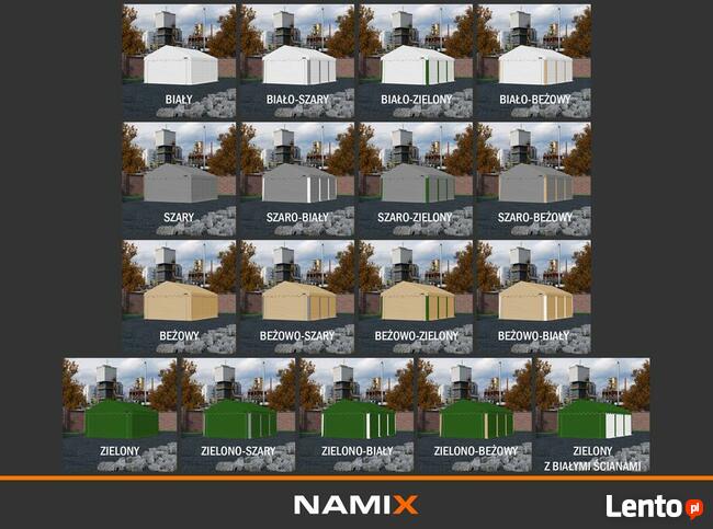 Namiot NAMIX GRAND 8x10 magazynowy RÓŻNE KOLORY