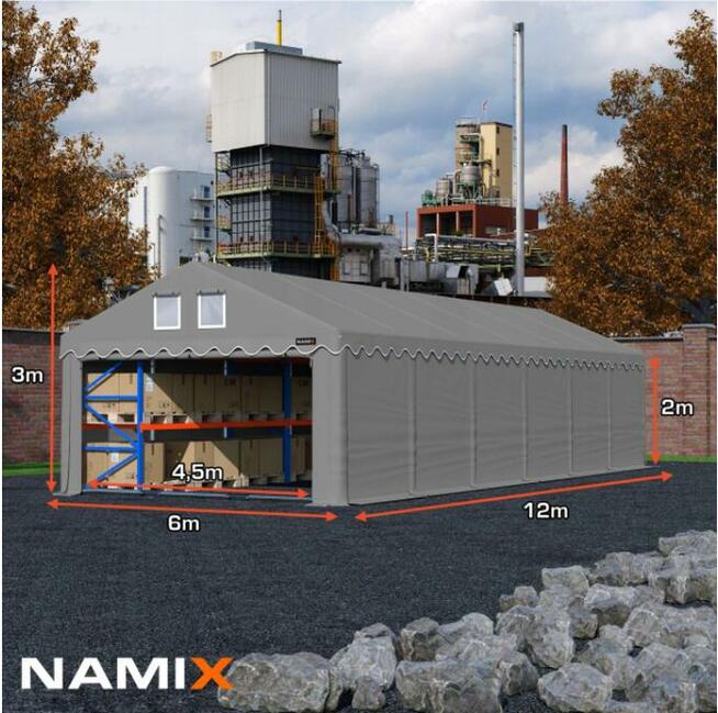 Namiot NAMIX GRAND 6x12 magazynowy RÓŻNE KOLORY