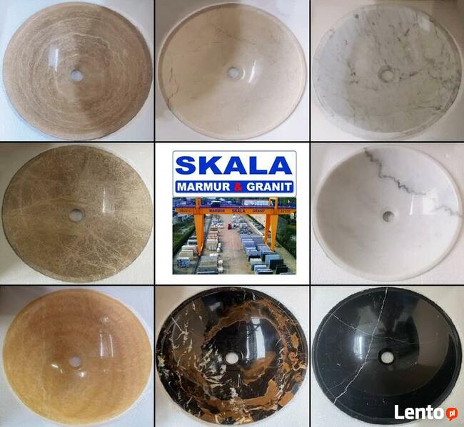 Umywalka marmurowa BLANCO WHITE