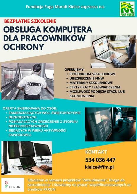 OBSŁUGA KOMPUTERA DLA PRACOWNIKÓW OCHRONY