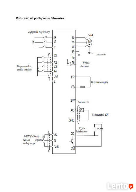 Falownik 1-fazowy 4kW 16,5A E500-2S0040B Simphoenix Osiołek