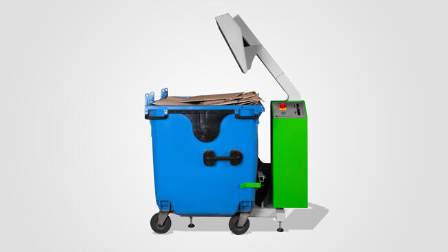 Belownica kompaktor zgniatarka prasa do odpadów kont. 1100l