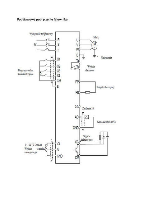 Falownik 1-fazowy 1,5kW 7,5A E500-2S015B Simphoenix Osiołek