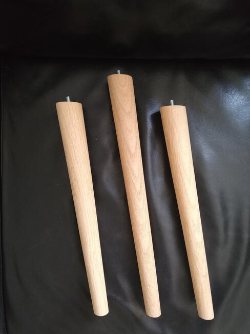 nogi skośne pochylone nóżki meblowe stół BUK DĄB 10- 75cm