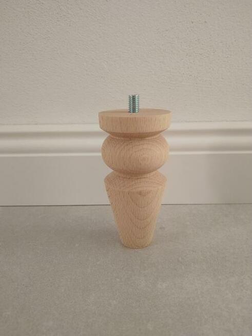 Nogi 10cm x 4 nóżki drewniane BUK noga meblowa toczone drewn