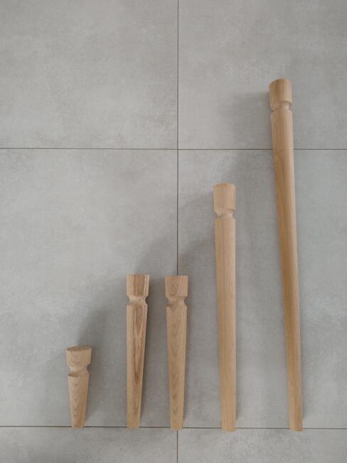 Nogi drewniane toczone buk dąb śruba m8