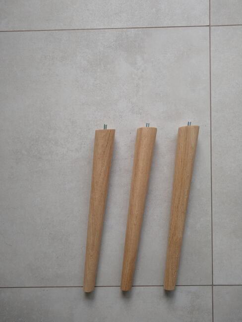 nogi skośne pochylone nóżki meblowe stół BUK DĄB 10- 75cm