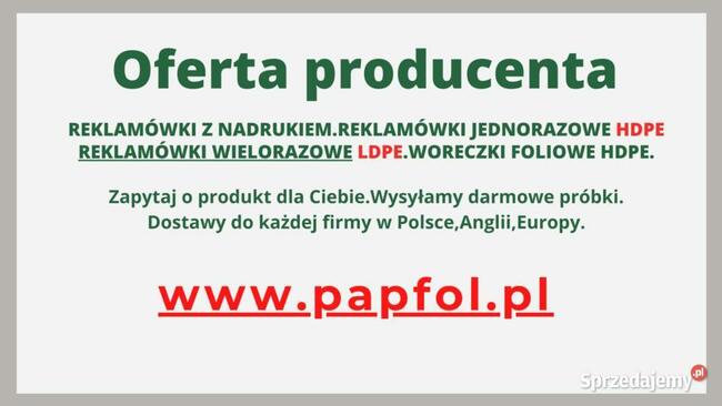 Reklamówki z nadrukiem Kraków.Torby foliowe.Producent Papfol