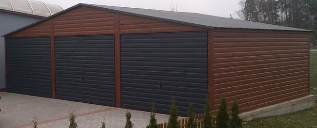 Garaż Blaszany Hala Wiata Pawilon 7x5 Drewnopodobny RAL
