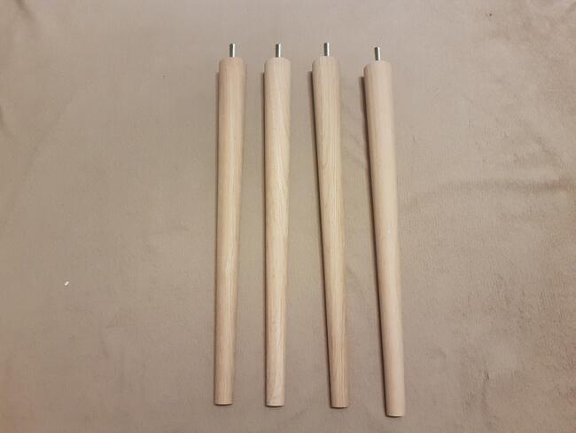 nogi skośne pochylone nóżki meblowe stół BUK DĄB 10- 75cm