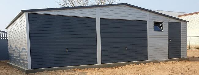 Garaż blaszany 4x6 Drewnopodobny Hala Wiata Garaże RAL