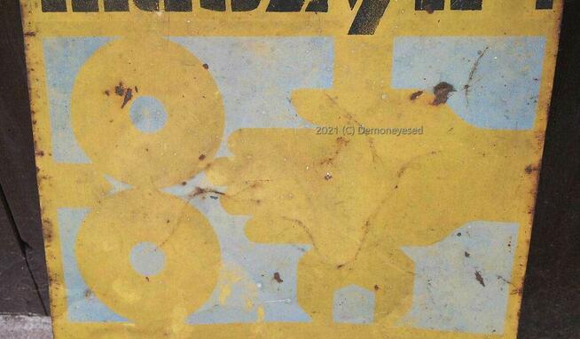 Tablica informacyjna PRL BHP Nie naprawiaj maszyn 50x30