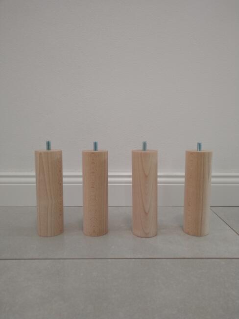 Nogi stołowa ława stolik drewniane toczone buk dąb śruba m8