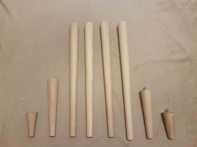 Nogi 10cm x 4 nóżki drewniane BUK noga meblowa toczone drewn