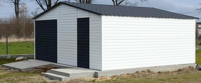 Garaż Blaszany Wiata 3x5 Jednostanowiskowy Drewnopodobny RAL
