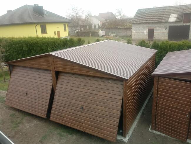 Garaż Blaszany Hala Wiata Pawilon 7x5 Drewnopodobny RAL