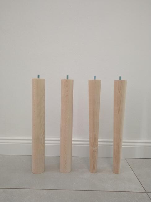 Nogi stołowa ława stolik drewniane toczone buk dąb śruba m8