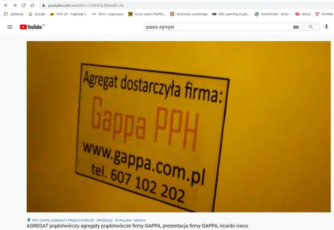 AGREGAT prądotwórczy 120 kW, otwarty, ATS/SZR, gappa, genera