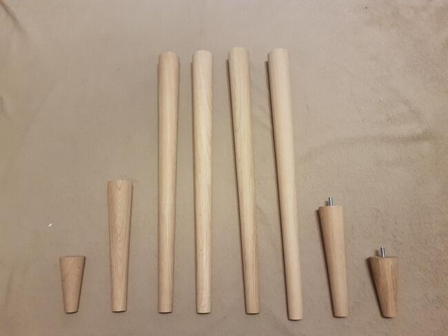 Nogi stołowa ława stolik drewniane toczone buk dąb śruba m8