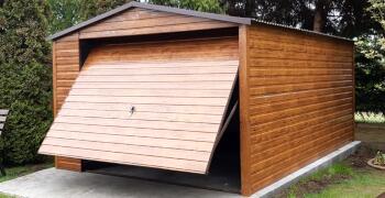 Garaż Blaszany Wiata 3x5 Jednostanowiskowy Drewnopodobny RAL