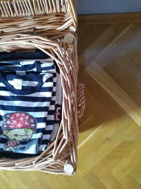 Kufer-Skrzynia-Kosz Wiklinowy prostokątny zamykany