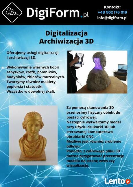 Druk 3D | Skanowanie 3D | Frezowanie CNC | Cięcie CNC |