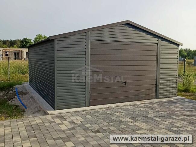 Garaż blaszany drewnopodobny - producent garaży blaszanych!