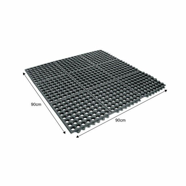 Mata Gumowa Okta 90x90 Cm H 15 Mm Ażurowa Antypoślizgowa