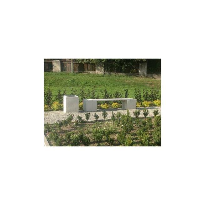 Kosz betonowy kwadratowy 40 litrów miejski 45x60 cm ogrodowy