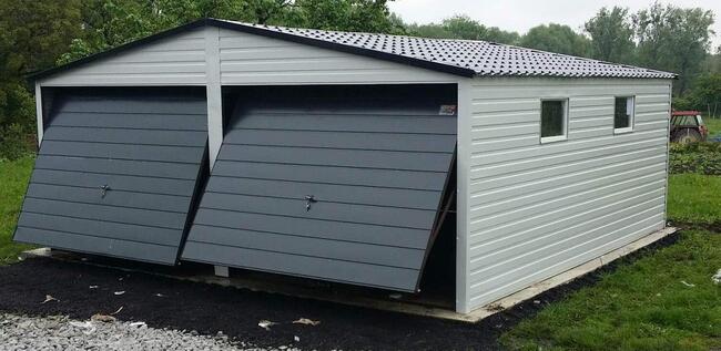 Garaż Blaszany Na wymiar Drewnopodobny Akrylowy RAL Wiata