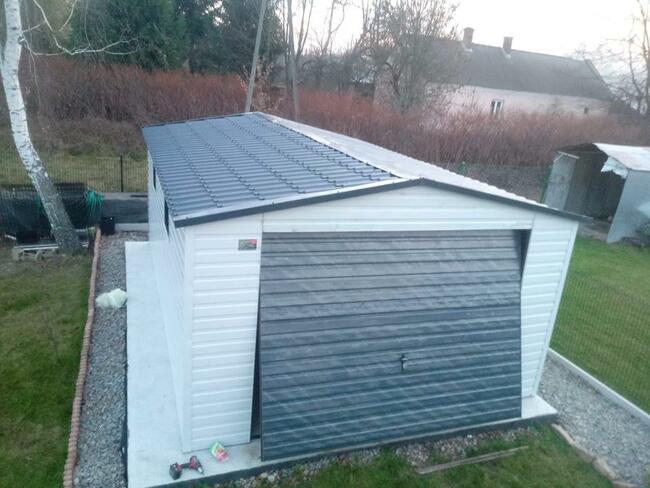 Garaż Blaszany Dwustanowiskowy 6x6 Drewnopodobny RAL Wiata