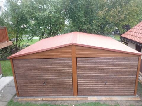 Garaż Blaszany Dwustanowiskowy 8x7 Dwustanowiskowy Wiata