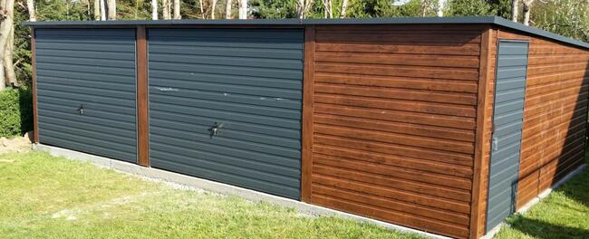 Garaż Blaszany Dwustanowiskowy 8x7 Dwustanowiskowy Wiata