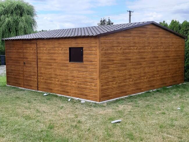 Garaż Blaszany Dwustanowiskowy 8x7 Dwustanowiskowy Wiata