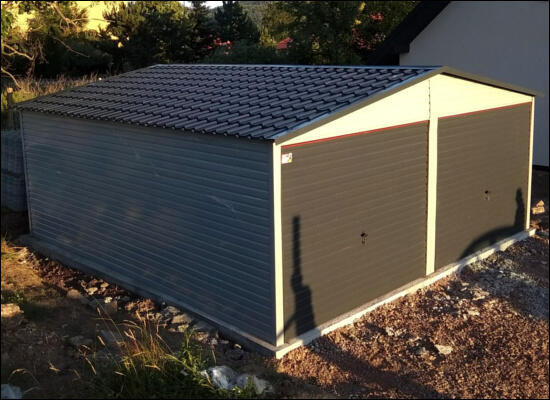 Garaż Blaszany Dwustanowiskowy 8x7 Dwustanowiskowy Wiata