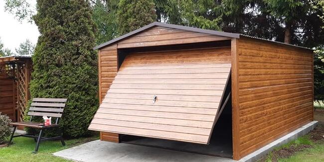 Garaż Blaszany Na wymiar Drewnopodobny Akrylowy RAL Wiata