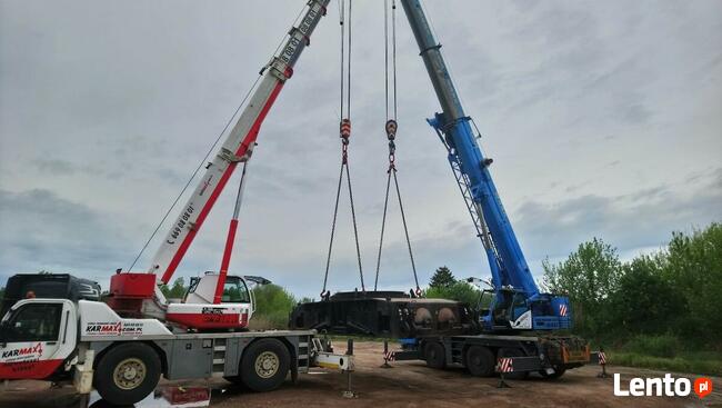 Usługi dźwigowe Sieradz Łask Złoczew KARMAX Dźwigi żurawie