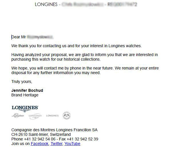 Złoty, 18k zegarek Longines z bransoletą i pierścieniem.