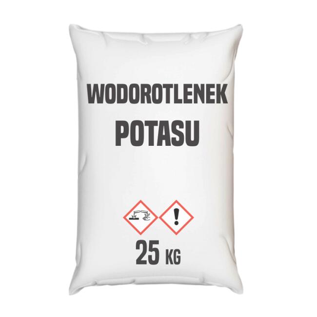 Wodorotlenek potasu, płatki – 25 – 1000 kg – Wysyłka kurier