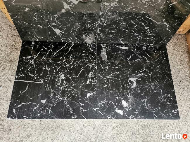 Płytki marmurowe NERO MARQUINA 61x61x1,2 poler