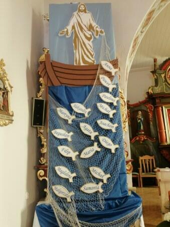 Łódź dekoracja Pierwsza Komunia Boże Ciało