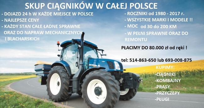 SKUP CIĄGNIKÓW ROLNICZYCH warmińsko mazurskie TEL 51486365