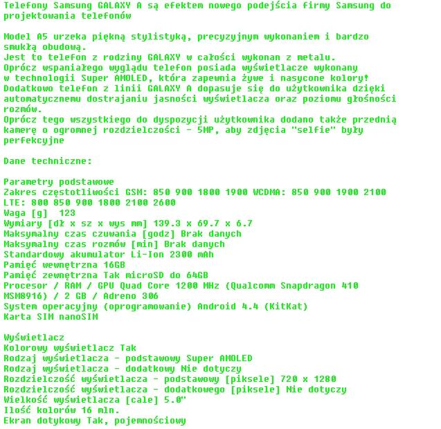 Telefon Samsung Galaxy A5 SM-A500FU