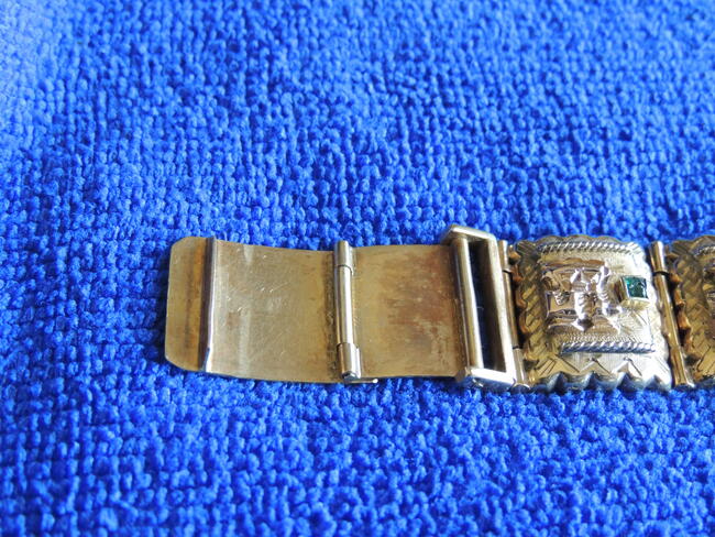 Złoty, 18k zegarek Longines z bransoletą i pierścieniem.