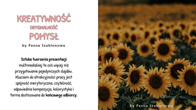 Prezentacje PowerPoint - szybko, tanio; filmiki na wesela