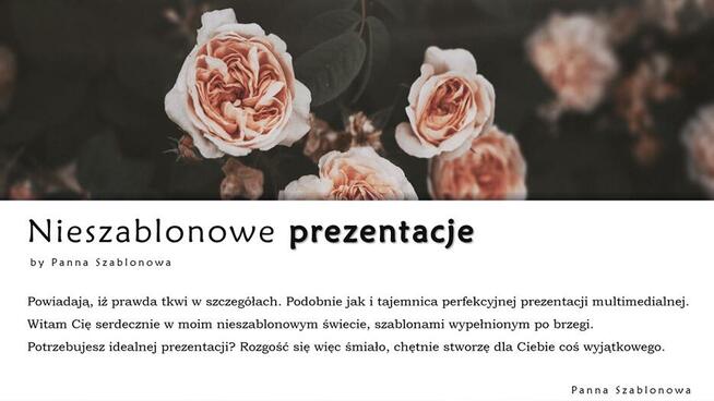 Prezentacje PowerPoint - szybko, tanio; filmiki na wesela