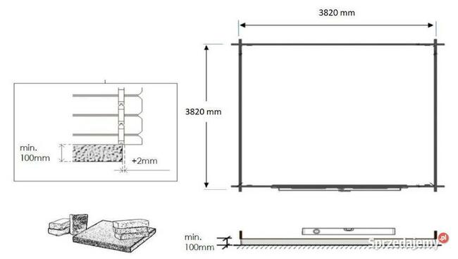 Domek ogrodowy narzędziowy altanka 4x4 m DOM149