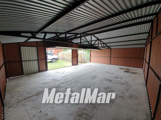 Garaż hala dwustanowiskowy brama drzwi profil kratownica